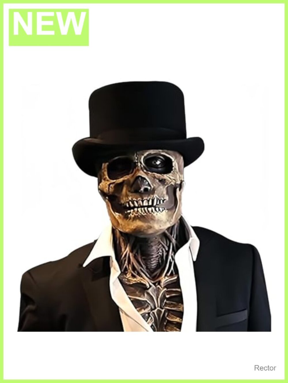 AUSTUFF Halloween Skull Mask Latex Full Head Movable Jaw Scary Cosplay Prop